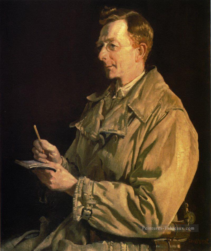 Portrait de Charles EW Bean George Washington Lambert portrait Peintures à l'huile